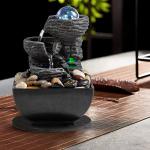 Layered Rock Tabletop Meditation Water Fountain