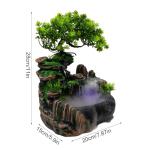 11-Inch LED Tabletop Waterfall Fountain with Mist