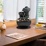 Layered Rock Tabletop Meditation Water Fountain