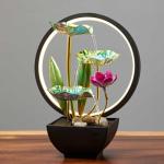 Tabletop Tiered Water Fountain with LED Lights