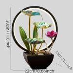 Tabletop Tiered Water Fountain with LED Lights