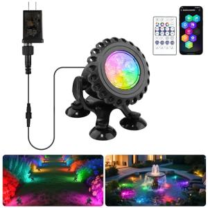 T-SUN LED Underwater Pond Lights with Timer
