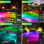 T-SUN LED Underwater Pond Lights with Timer
