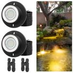 Warm White LED Pond Lights - 2 Pack