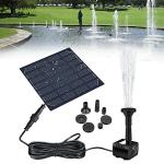 Hovico Solar Fountain Pump for Bird Baths and Ponds