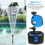 950GPH Pond Filter Pump with UV-C Fountain Kit