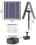 Solar Fountain Pump Kit for Bird Bath & Pond