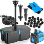 Pond Filter and Fountain Pump Kit, 660GPH