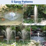 Solar Fountain Nozzles Kit with 5 Spray Patterns