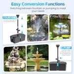 Pond Filter and Fountain Pump Kit, 660GPH