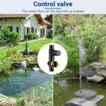 Solar Fountain Nozzles Kit with 5 Spray Patterns
