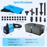 Pond Filter and Fountain Pump Kit, 660GPH