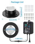 HIBOITEC RGB LED Pond Lights with Timer, 6 Pack