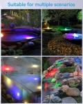 HIBOITEC RGB LED Pond Lights with Timer, 6 Pack