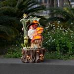 Kalona Gnome LED Fountain - 21" Garden Waterfall