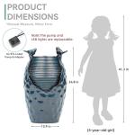 Elegant Turquoise Ceramic Jar Water Fountain with Lights