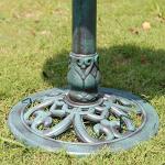 VIVOHOME Antique Green Solar Bird Bath Fountain