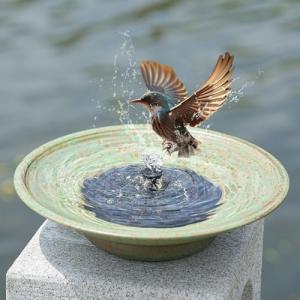HOUYANG Solar Bird Bath Fountain for Outdoor Decor