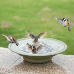 HOUYANG Solar Bird Bath Fountain for Outdoor Decor