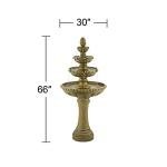 Italian Sand Stone 66" Outdoor 4-Tier Fountain