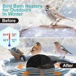 Outdoor Bird Bath Heater with Thermostat Control