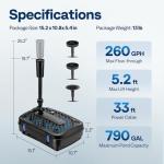 VIVOHOME Pond Filter Fountain System with Pump