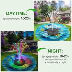 Solar Fountain Pump with Adjustable Spray Heights