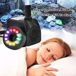 10W 160 GPH Submersible Fountain Pump with LED