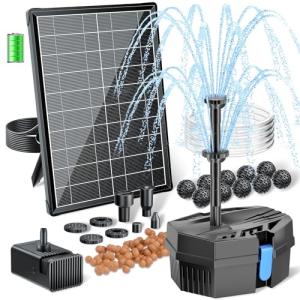 Solar Fountain Pump with Pond Filter Kit