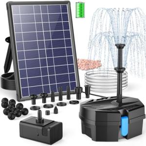 Solar Pond Filter with Battery Backup and Pump