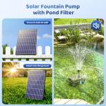 Solar Fountain Pump with Pond Filter Kit