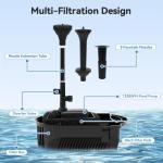 KioGro 1320GPH Waterproof Pond Fountain Pump Kit