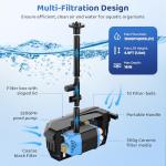 Solar Fountain Pump with Pond Filter Kit