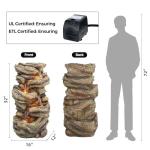 32" 5-Tier Outdoor Water Fountain with LED Lights