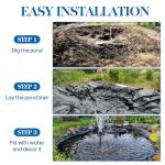 10 x 15 FT Thick Pond Liner for Outdoors