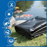 15 Mil Black Pond Liner for Outdoor Use