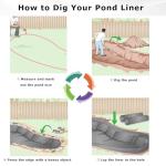 PreAsion 20ft x 30ft Black Pond Liner