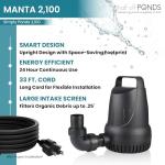 Simply Ponds 2,100 GPH Submersible Pump Kit