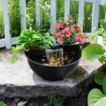 Mini Water Garden Pond Kit with Waterfall & Light