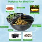 Mini Water Garden Pond Kit with Waterfall & Light