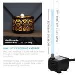 Sunnydaze 40 GPH Submersible Water Pump with LED