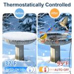 Bird Bath Heater for Winter, 100W Submersible