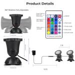 RGB Color Changing Pond Lights - 2 Pack