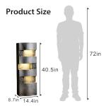 40.5'' Outdoor 4-Tier Water Fountain with LED Lights