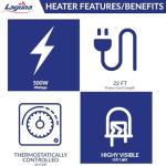 Laguna 500-Watt Pond Heater with Thermostat Control