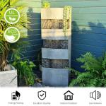 40.5'' Outdoor 4-Tier Water Fountain with LED Lights