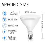 Dimmable 5000K LED Flood Light Bulbs 2-Pack