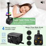 15W 800L/H LED Submersible Pond Fountain Pump