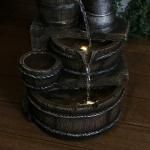 Sunnydaze 23-Inch Farmhouse Outdoor Fountain with Lights