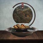 Tabletop Moon Waterfall Fountain with Soothing Sound